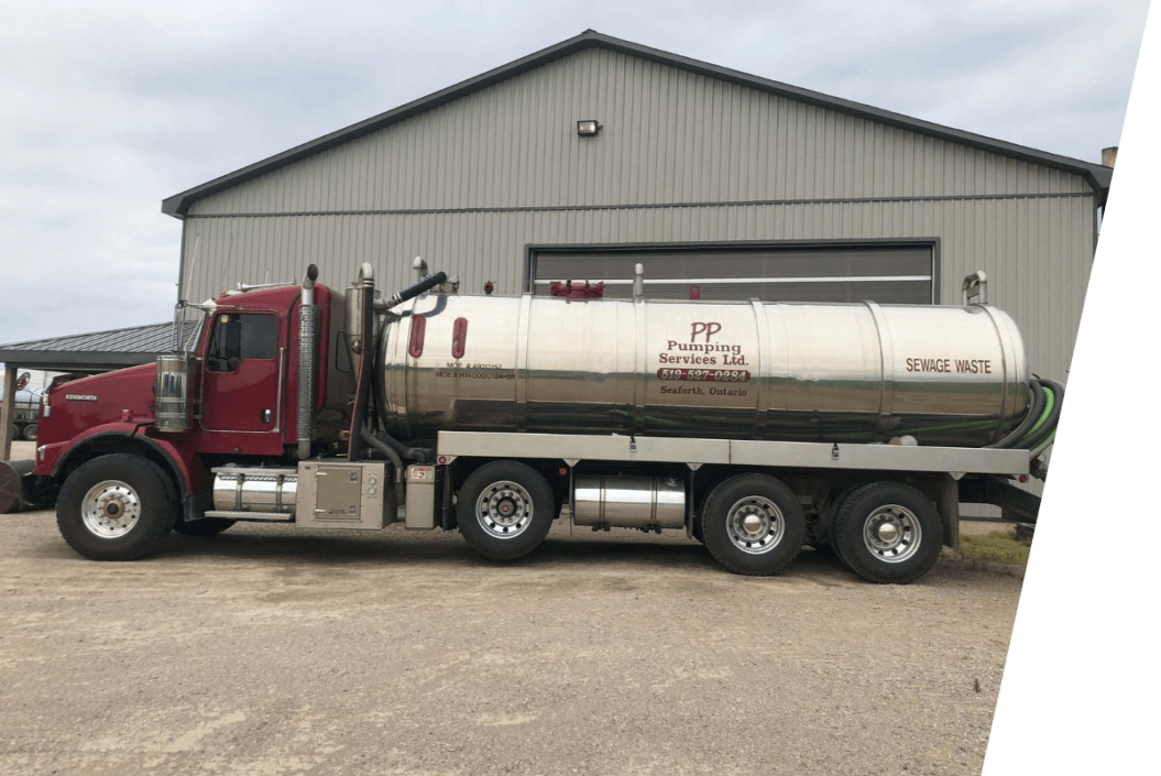 Old PP Pumping truck in red